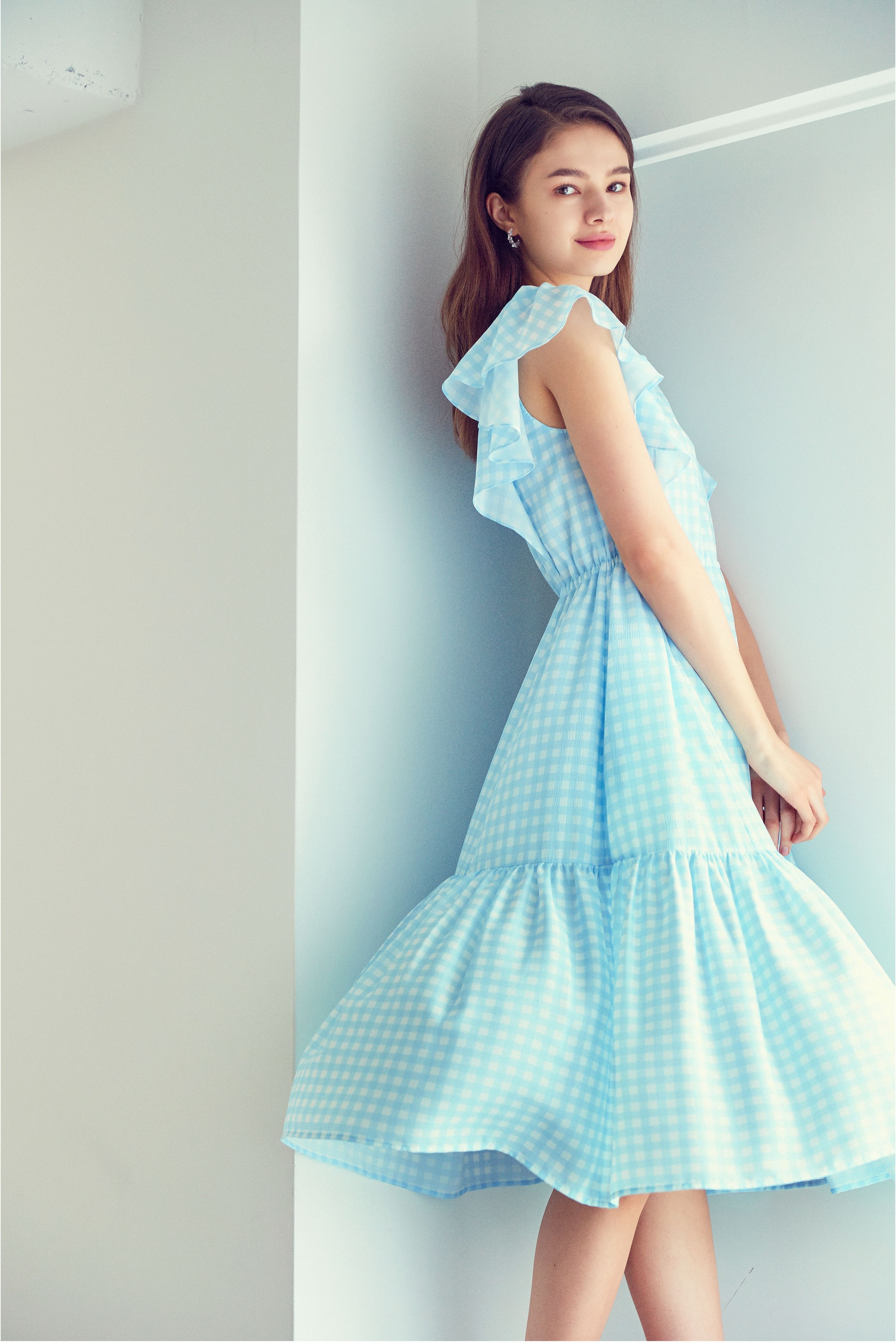 [1차 리오더 | SOLD OUT] Alice Check Printed Pocket Dress